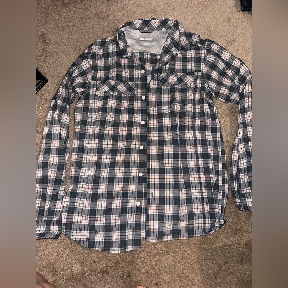 Columbia Plaid Button-Up Shirt